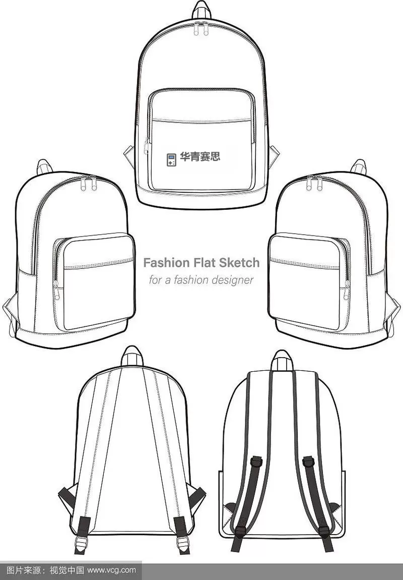 创新多样的背包设计图纸样板指导与实用模板集图1
