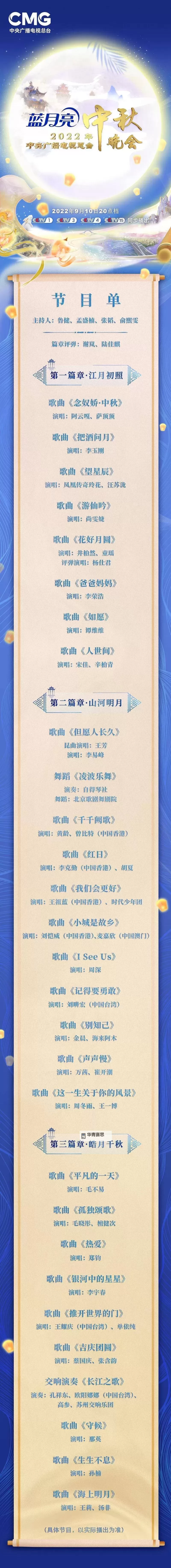 中秋晚会2022几点开始?详细时间安排全攻略图1