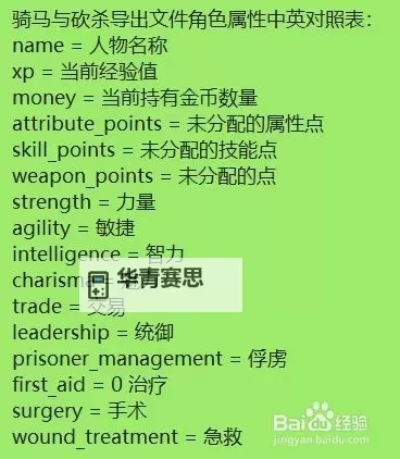 骑马与砍杀战团导出角色属性修改指南图1