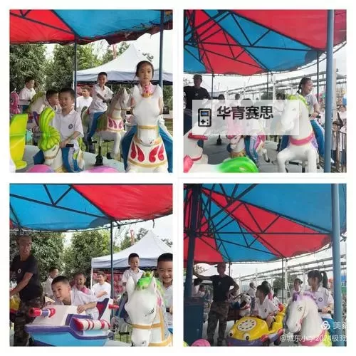 欢快童趣:坐在木马的木棒上写作业的快乐时光图2